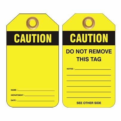 Lockout Tag Caution Blank